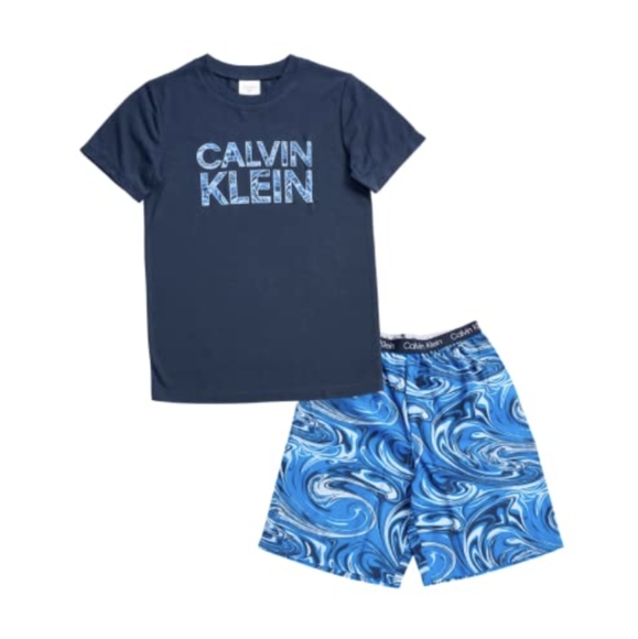 Calvin Klein 2 Piece Sleepwear Top & Bottom Pajama Set Pj- M(7/8) - Picture 2 of 4